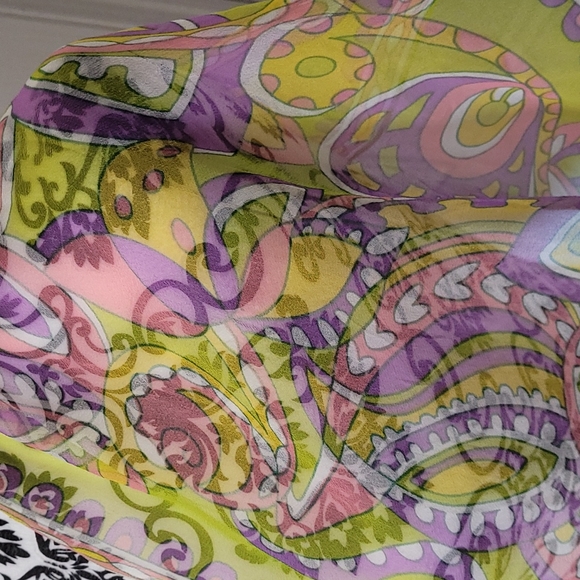 Burmel scarf silk blend vintage hand rolled - Picture 8 of 11